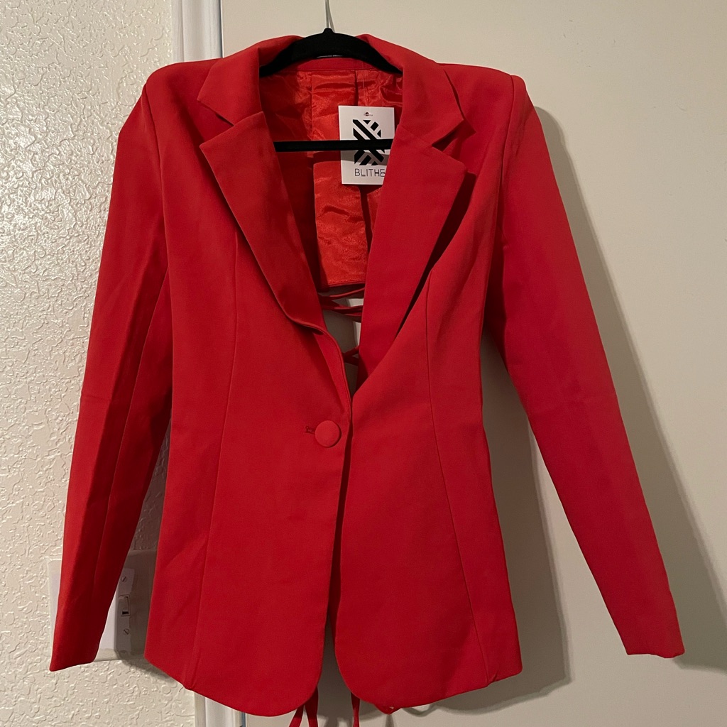 Blithe Red Blazer Bnwt